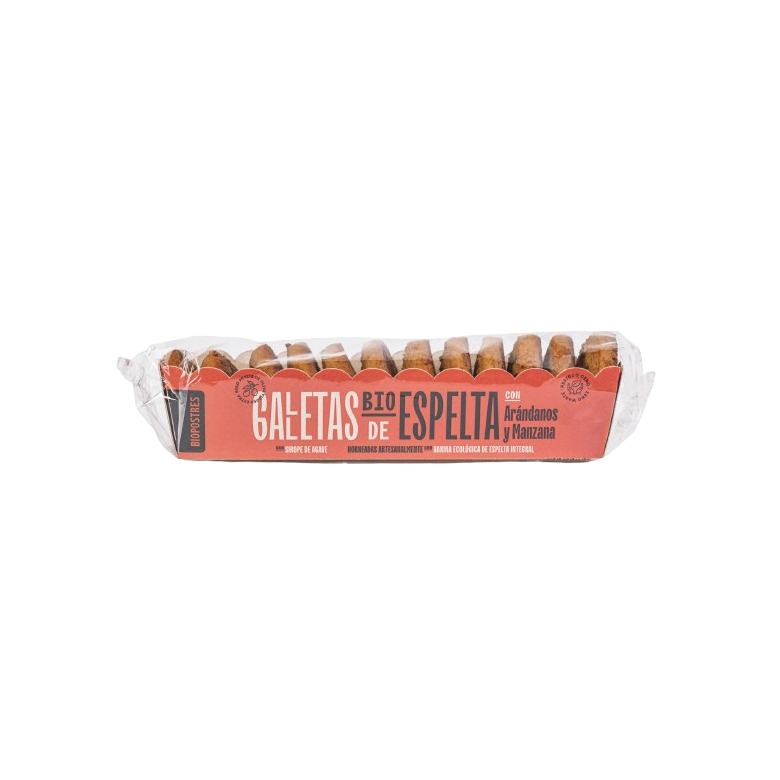 Spelt biscuits with blueberries and apple, 150g organic